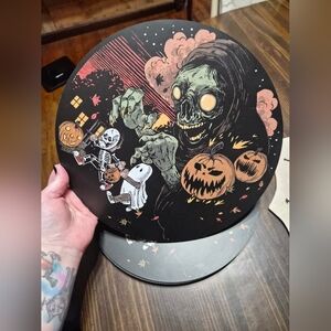 Killstar Spooky Skeleton and Pumpkin Plate